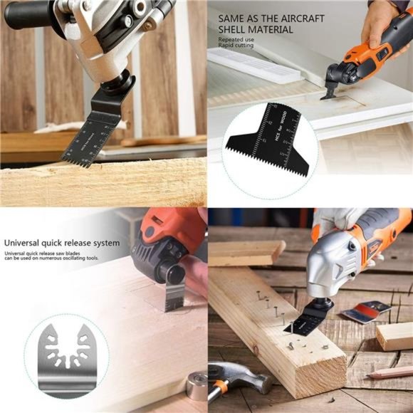 Oscillating Saw Blades LEILUO 24 PC Multitool Blades for Wood Metal Plastics - Picture 5 of 6